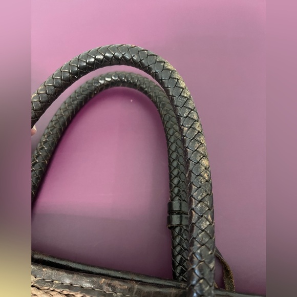 BRIGHTON Braided Straw Wicker Woven Brown Shopper Tote - Picture 6 of 16